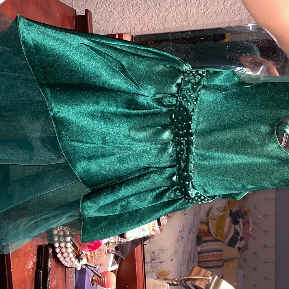 SHEIN Girls Dressy Emerald Dress